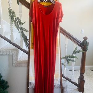 Versona! Rust colored long Maxi Dress!